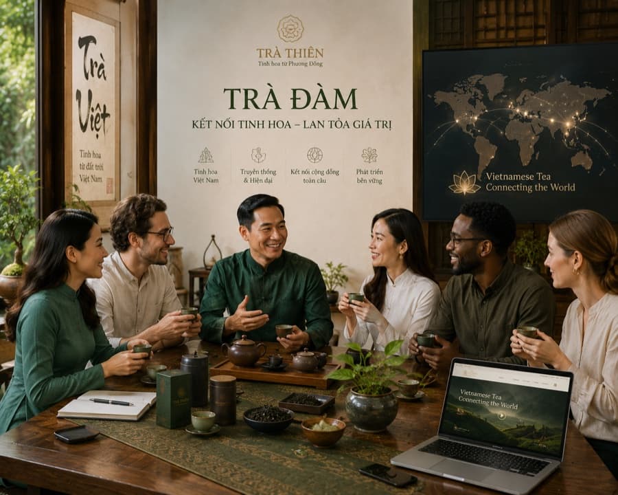 Không gian trà tối ấm cúng